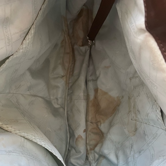 Longchamp shoulder bag. Dark brown with light stitching detail, silver hardware - Picture 3 of 3